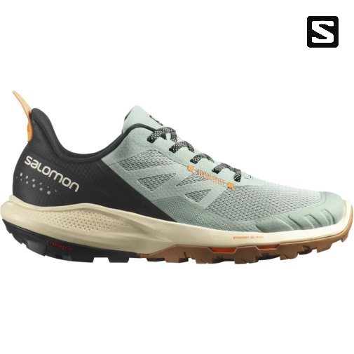 Mint / Black Salomon Outpulse Men's Hiking Shoes | IE FH6052